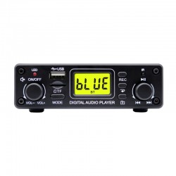 LCD Portable Digital Audio Player Bluetooth Audio Amplifier Box Music Player with 25W*2 Amplifier (MICRO AMP ONE-119A)