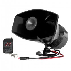 Wireless Programmable MP3 Car Horn 4 Key Remote Customizable Siren Horn for Vehicles