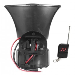 Wireless Programmable MP3 Car Horn 4 Key Remote Customizable Siren Horn for Vehicles