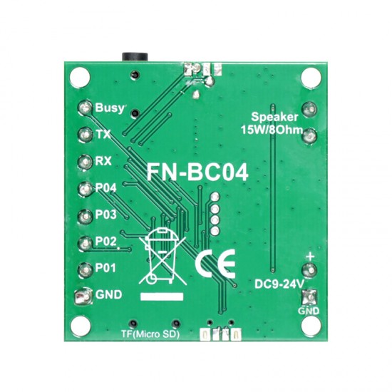 4 Button Triggered MP3 Player Sound Module UART Serial MP3 Player with 15W Class D Amplifier 4 Button Triggered MP3 Player Sound Module UART Serial MP3 Player with 15W Class D Amplifier
