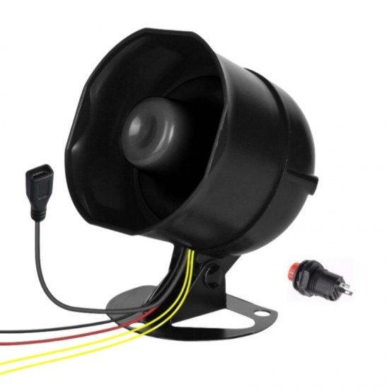 One Button Triggered Musical Car Horn Programmable MP3 Siren Horn Customizable Sound Car Horn Loudspeaker